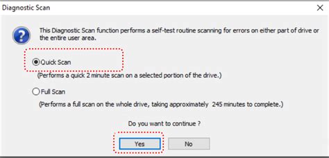 toshiba hard drive scan